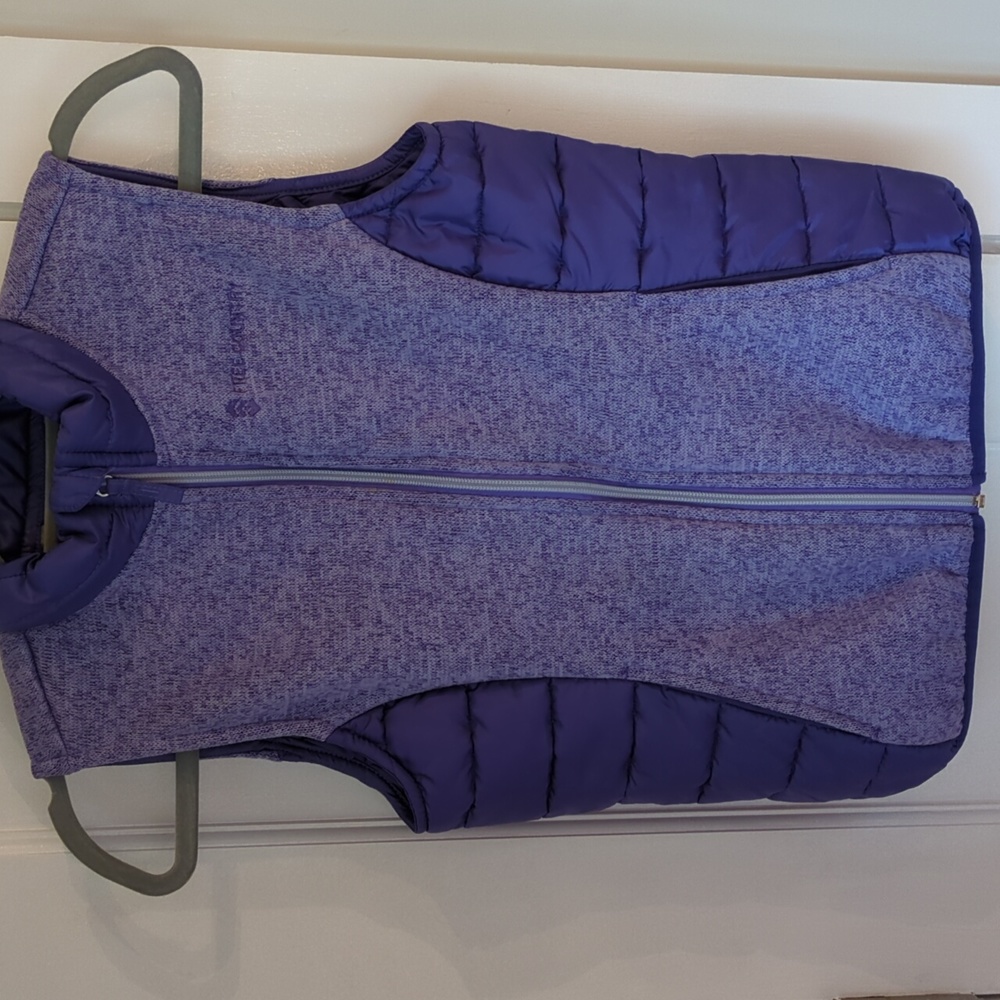 Free Country | Purple Knit/Fleece Vest with Fiber Filled Side Panels | M
